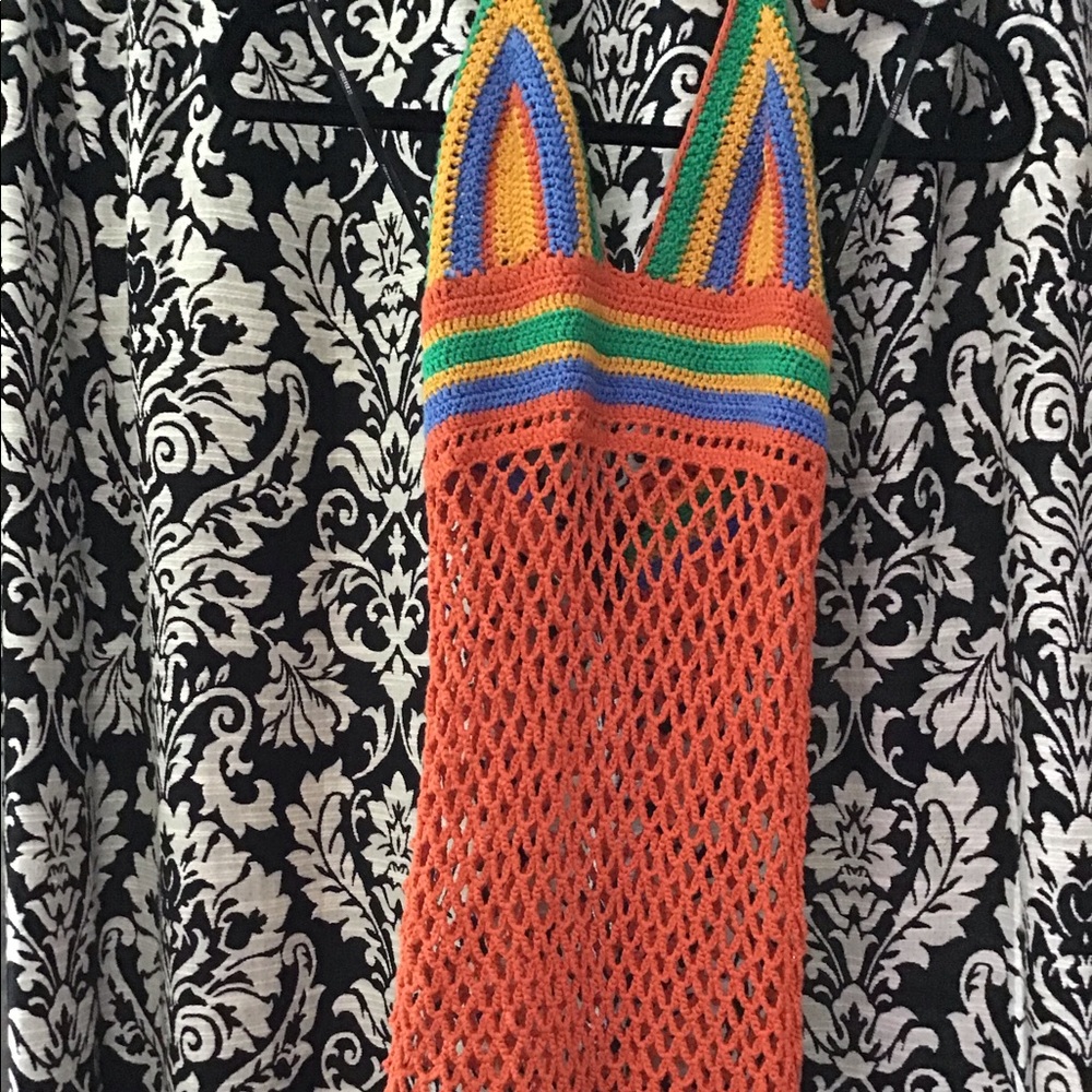 SOLD SOLD SOLD 🤗 Summer Time  Crochet Cover Up Halter Dress
